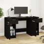 Schwarzer Sperrholzschreibtisch mit Beistellschrank von vidaXL, Schreibtische - Ref: Foro24-3115909, Preis: 189,55 €, Rabatt: %
