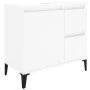 3-teiliges Badezimmermöbelset aus weißem Sperrholz von vidaXL, Badezimmermöbel - Ref: Foro24-3185543, Preis: 208,54 €, Rabatt: %