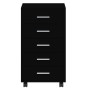 Cajonera con ruedas madera contrachapada negro de vidaXL, Taquillas y armarios de almacenamiento - Ref: Foro24-342671, Precio...