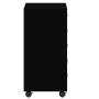 Cajonera con ruedas madera contrachapada negro de vidaXL, Taquillas y armarios de almacenamiento - Ref: Foro24-342671, Precio...
