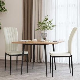 Sillas de comedor 2 unidades terciopelo crema de vidaXL, Sillas de comedor - Ref: Foro24-326102, Precio: 93,53 €, Descuento: %
