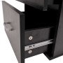 Conjunto de muebles de baño y lavabo 7 piezas negro