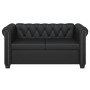 Sofás Chesterfield de 2 y 3 plazas cuero sintético negro
