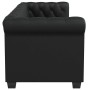 Sofás Chesterfield de 2 y 3 plazas cuero sintético negro