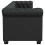 Sofás Chesterfield de 2 y 3 plazas cuero sintético negro
