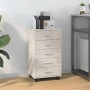 Kommode aus betongrauem Schichtholz mit Rollen von vidaXL, Schließfächer und Lagerschränke - Ref: Foro24-342672, Preis: 76,54...