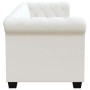 Sofás Chesterfield de 2 y 3 plazas cuero sintético blanco