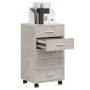 Concrete gray plywood chest of drawers with wheels by vidaXL, Lockers and storage cabinets - Ref: Foro24-342672, Price: 76,67...