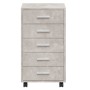 Concrete gray plywood chest of drawers with wheels by vidaXL, Lockers and storage cabinets - Ref: Foro24-342672, Price: 76,67...
