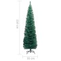 Árbol de Navidad artificial delgado y soporte PVC verde 210 cm by vidaXL, Christmas trees - Ref: Foro24-320951, Price: 57,78 ...