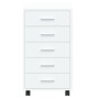 Cajonera con ruedas madera contrachapada blanco brillante by vidaXL, Lockers and storage cabinets - Ref: Foro24-342673, Price...