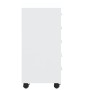 Rollcontainer aus glänzend weißem Sperrholz mit Rädern. von vidaXL, Schließfächer und Lagerschränke - Ref: Foro24-342673, Pre...