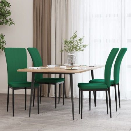 Sillas de comedor 4 unidades terciopelo verde oscuro von vidaXL, Essstühle - Ref: Foro24-326106, Preis: 135,19 €, Rabatt: %