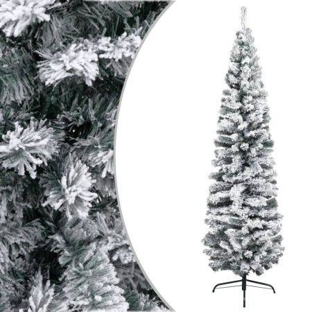Green slim artificial Christmas tree with snow PVC 240 cm by vidaXL, Christmas trees - Ref: Foro24-320956, Price: 64,35 €, Di...
