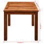 Tumbona con mesita 2 unidades madera maciza acacia y textilene