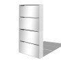 Mueble zapatero 4 compartimentos espejo blanco 63x17x134 cm en Zapateros y organizadores de calzado | Comprar online en Foro24