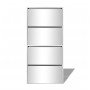 Mueble zapatero 4 compartimentos espejo blanco 63x17x134 cm en Zapateros y organizadores de calzado | Comprar online en Foro24