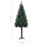Narrow Christmas tree with real wood and snow 210 cm green by vidaXL, Christmas trees - Ref: Foro24-320962, Price: 81,00 €, D...