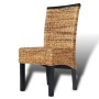 Sillas de comedor 6 unidades madera maciza de mango y abacá