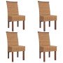 Sillas de comedor 4 unidades ratán natural marrón en Sillas de comedor | Comprar online en Foro24
