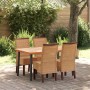 Sillas de comedor 4 unidades ratán natural marrón