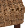 Sillas de comedor 4 unidades ratán natural marrón
