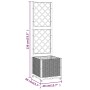 Pflanzgefäß mit braunem PP-Gitter 40x40x136 cm von vidaXL, Töpfe und Pflanzgefäße - Ref: Foro24-318259, Preis: 54,93 €, Rabat...
