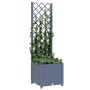Rankgitter-Pflanzkübel aus PP in Dunkelgrau 40x40x136 cm von vidaXL, Töpfe und Pflanzgefäße - Ref: Foro24-318249, Preis: 58,6...