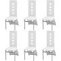 Sillas de comedor 6 uds cuero sintético blanco