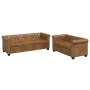 Sofás Chesterfield de 2 y 3 plazas marrón