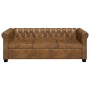 Sofás Chesterfield de 2 y 3 plazas marrón