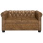 Sofás Chesterfield de 2 y 3 plazas marrón