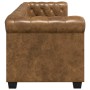 Sofás Chesterfield de 2 y 3 plazas marrón