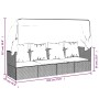 Gartenliegesofa mit Markise und schwarzen synthetischen Rattankissen von vidaXL, Liegen - Ref: Foro24-319566, Preis: 250,55 €...