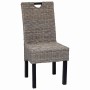 Silla de comedor 4 uds Kubu ratán madera de mango