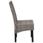 Silla de comedor 4 uds Kubu ratán madera de mango