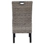 Silla de comedor 4 uds Kubu ratán madera de mango