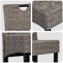 Silla de comedor 4 uds Kubu ratán madera de mango