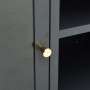 Mueble para el televisor acero y vidrio gris antracita