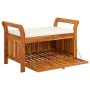 Garden storage bench with cushion solid acacia wood 91 cm by vidaXL, garden benches - Ref: Foro24-319714, Price: 156,60 €, Di...