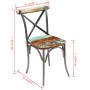 Sillas de comedor 4 unidades madera maciza reciclada