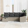 Conjunto de sofá de jardín 6 pcs Gris claro 55 x 62 x 69 cm