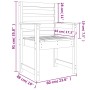 Gartenstühle 2 Stück aus massivem Kiefernholz 60x48x91 cm von vidaXL, Gartenstühle - Ref: Foro24-824053, Preis: 111,62 €, Rab...