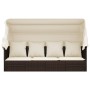 Gartenliegesofa mit Markise und braunen synthetischen Rattankissen von vidaXL, Liegen - Ref: Foro24-319567, Preis: 240,72 €, ...