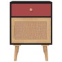 Mesitas de noche 2 uds madera contrachapada negro 40x30x55 cm de vidaXL, Mesitas de noche - Ref: Foro24-352145, Precio: 122,4...