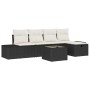 Conjunto de sofá de jardín 6 pcs Negro 55 x 62 x 69 cm