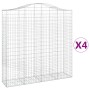 Gabionenkörbe 4 Stk. Bogenform Eisen 200x50x200/220 cm von vidaXL, Töpfe und Pflanzgefäße - Ref: Foro24-3145747, Preis: 583,7...