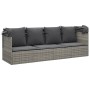 Gartenliegesofa mit Markise Kissen aus synthetischem Rattan in Grau von vidaXL, Liegen - Ref: Foro24-319568, Preis: 263,11 €,...
