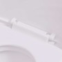 Inodoro de pared con cisterna oculta cerámica blanco