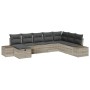 Conjunto de sofá de jardín 8 pcs Gris claro 55 x 62 x 69 cm